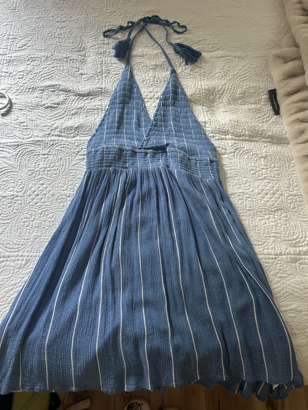 O'Neill Blue Striped halter Dress